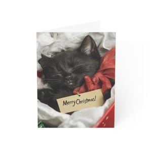 Grußkarten, Weihnachtskatzendesign - Feiertags-Briefpapierset, Festliche Katzenkarten, Großpackung Karten, niedliche Tierillustrationen, Weihnachtsgeschenk