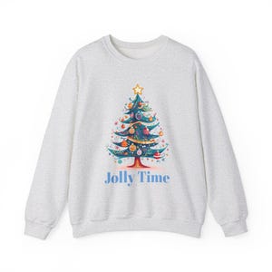 Jolly Time Christmas Tree Sweatshirt, Holiday Crewneck Jumper, Festive Winter Pullover, Xmas Sweater, Cozy Christmas Top