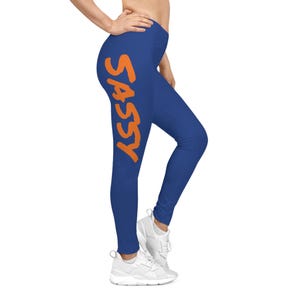Leggings Sassy Pants, mallas de yoga para mujer, ropa cómoda para estar en casa, pantalones deportivos con estampados divertidos, pantalones elásticos para hacer ejercicio