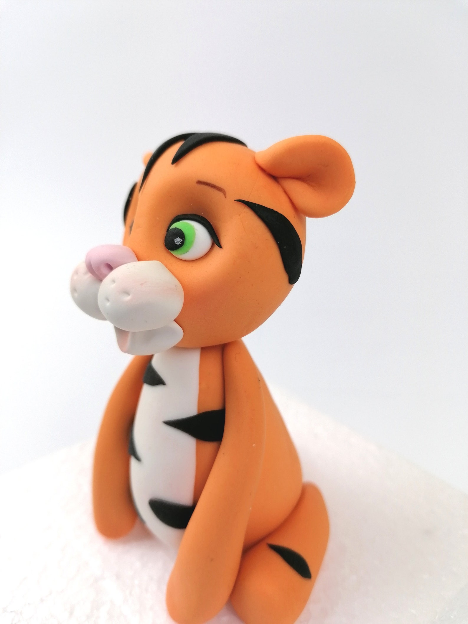Tiger Cake Topper Baby Shower Tiger Fondant Cake Topper Baby Etsy