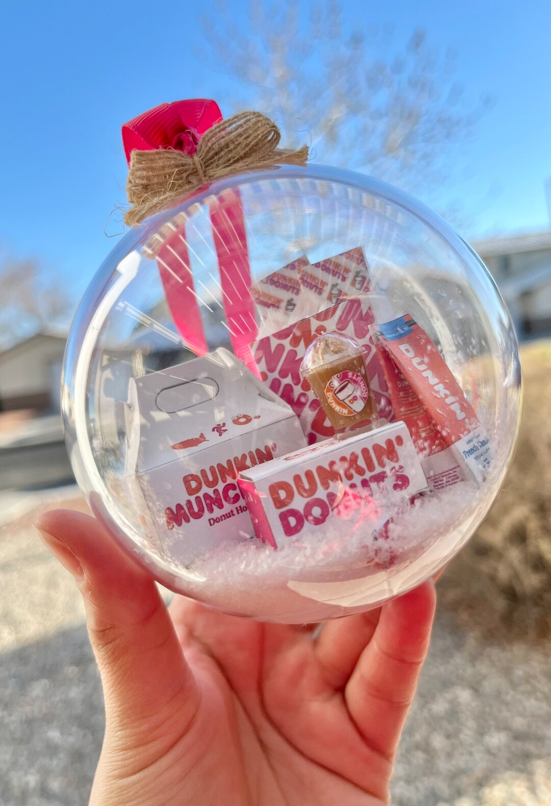 Dunkin Inspired Ornament, Dunkin, Christmas Ornament, Secret Santa