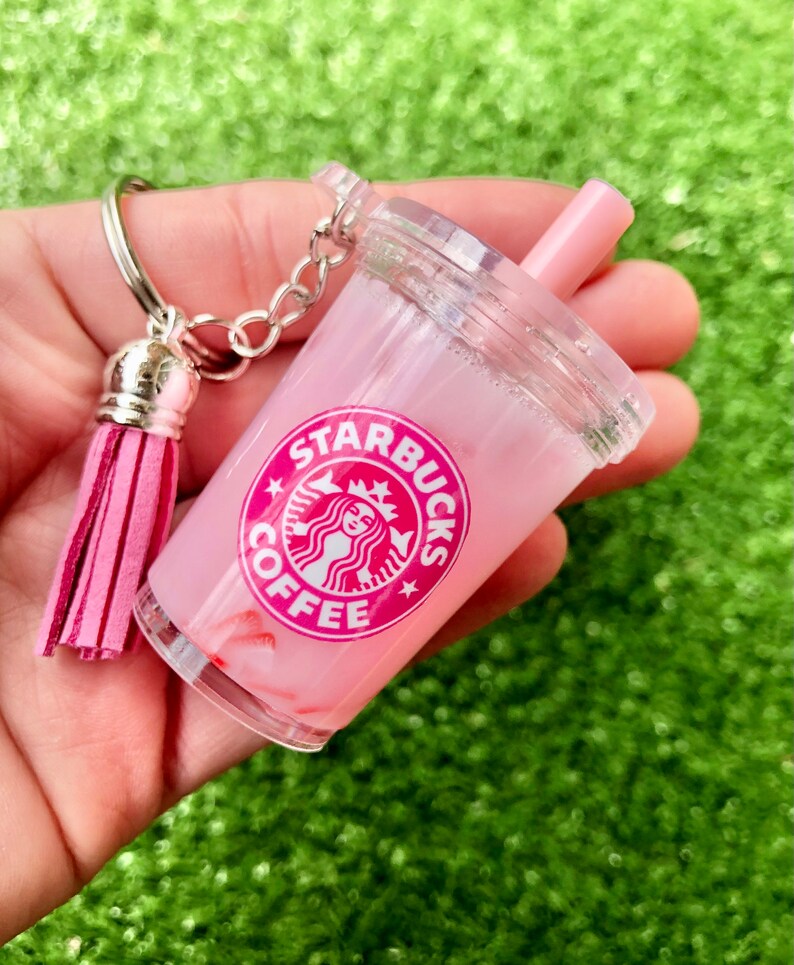 Starbucks Keychain Pink Drink Starbucks Starbucks Coffee Etsy