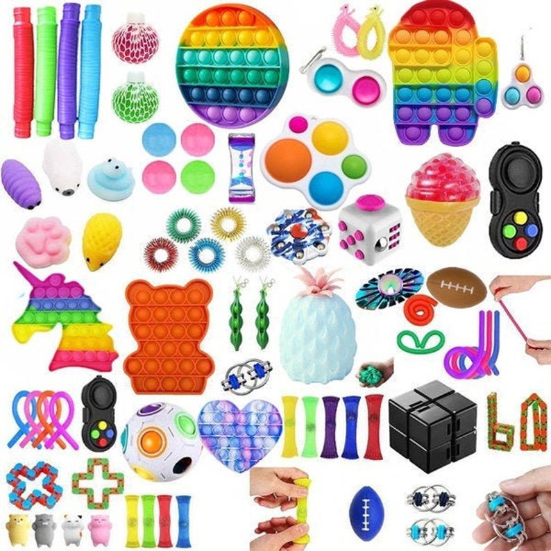 Push Bubble Bundle Mystery Box Rainbow Fidget Toys Push | Etsy