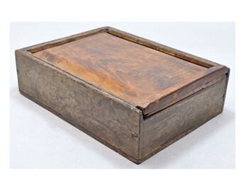 Antique Wooden Kitchenware Spice Box Original Old Hand Crafted Large Size