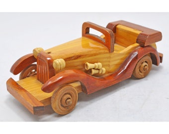 Hand Carved Toy Car Etsy