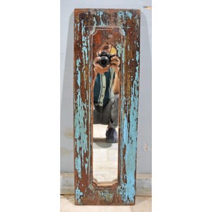 Antique Wooden Wall Décor Mirror Frame Original Old Hand Crafted