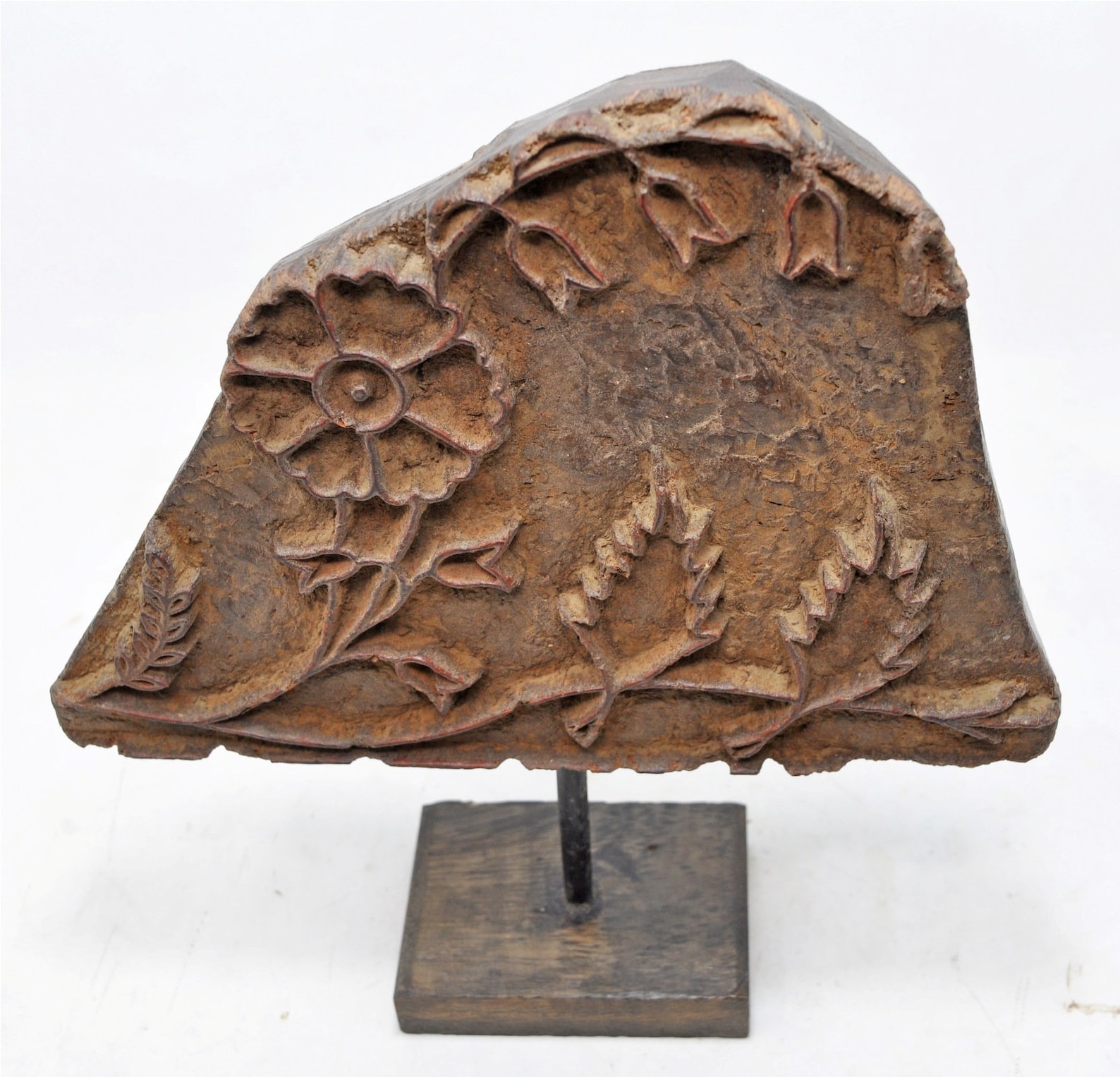 Antique Wooden Textile Printing Block Original Old Hand Carved Etsy UK