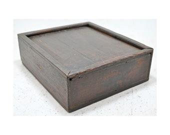 Antique Wooden Kitchenware Spice Box Original Old Hand Crafted