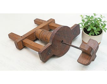 Antique Wooden Kitchenware Butter Churner Original Old Hand Crafted