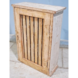 Vintage Wooden Side Kitchen Cabinet Original Old Hand Crafted