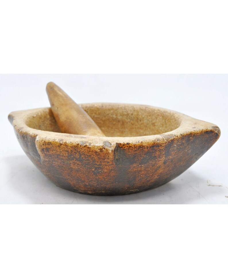 Antiker weißer Marmor Mörser & Pestle Mahlschale Original Alte | Etsy