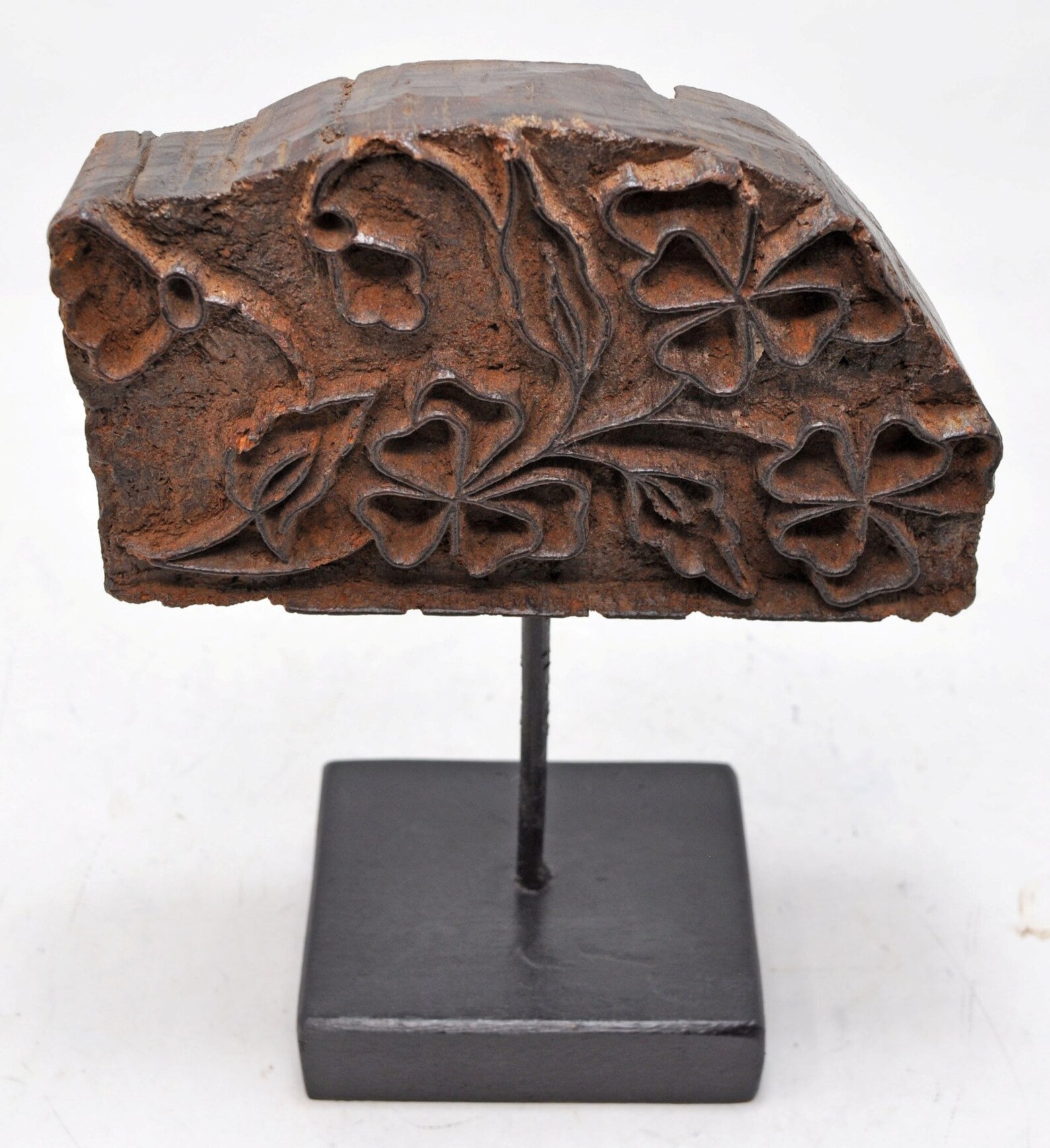 Antique Wooden Textile Printing Block Original Old Hand Carved Etsy