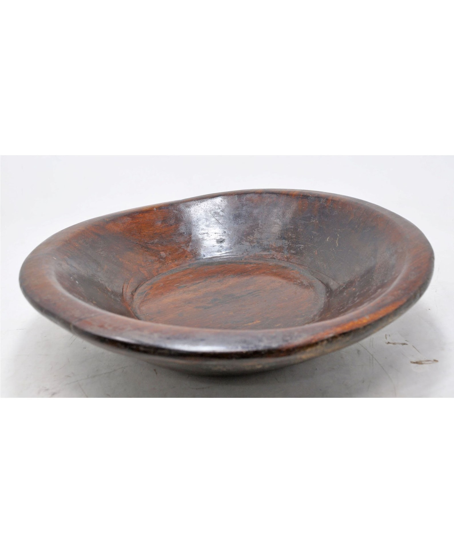 Antique Wooden Dough Kneading Round Bowl Parat Original Old Etsy