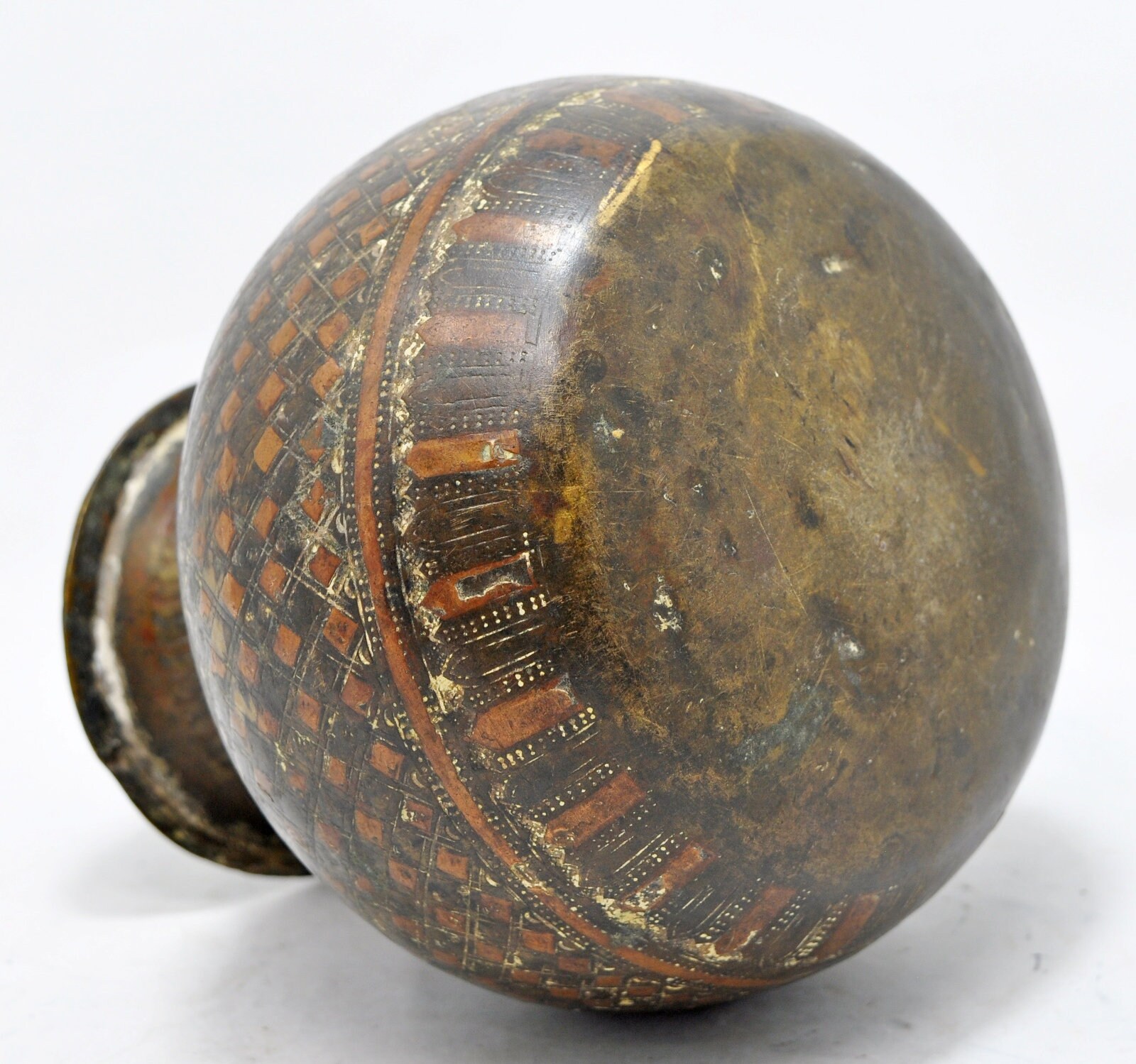 Antique Brass Copper Inlay Lota Water Pot Original Old Etsy