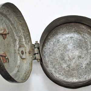 Antqiue Copper Round Chapati Bread Box Original Old Hand Crafted