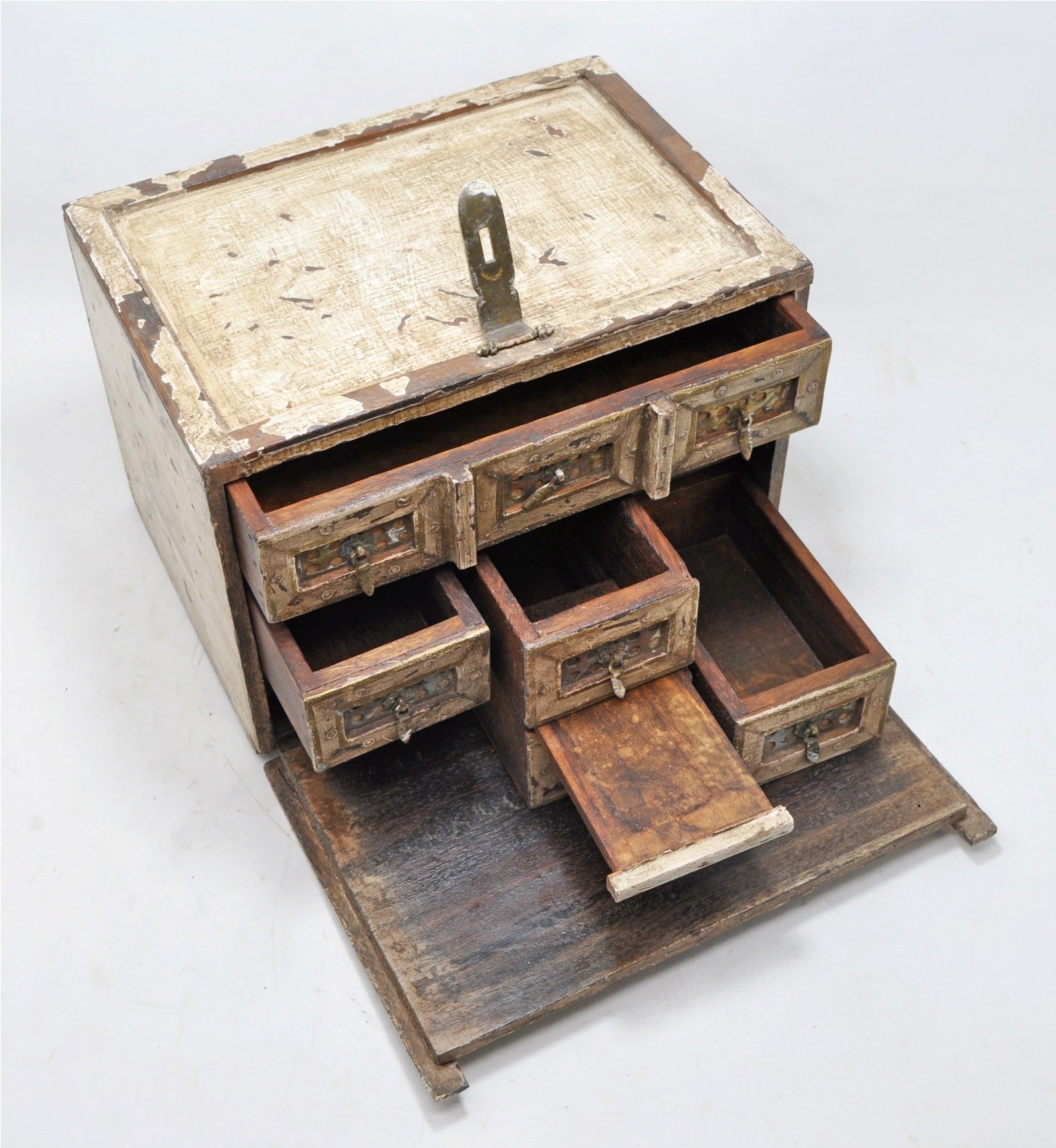 Antiguos cajones de madera joyería caja original viejo tallado Etsy