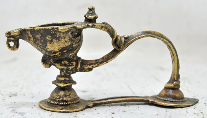 Bobine à Fil Antique En Laiton (Charkhi) - Origine Inde, Période 1900-1940 - Pièce Originale