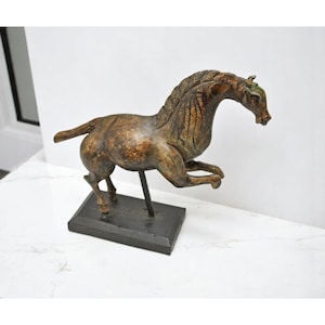 Antike Hölzerne Pferdefigur Original alte feine Hand geschnitzt