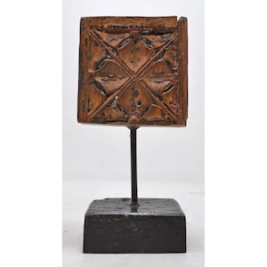 Antique Wooden Carving Plaque Panel Original Old Hand Carved