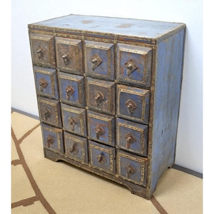 Vintage Wooden Fine Drawers Storage Box Original Old Hand Crafted