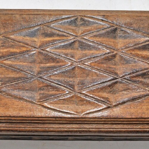 Antique Wooden Storage Chest Box Original Old Hand Crafted shops Carved