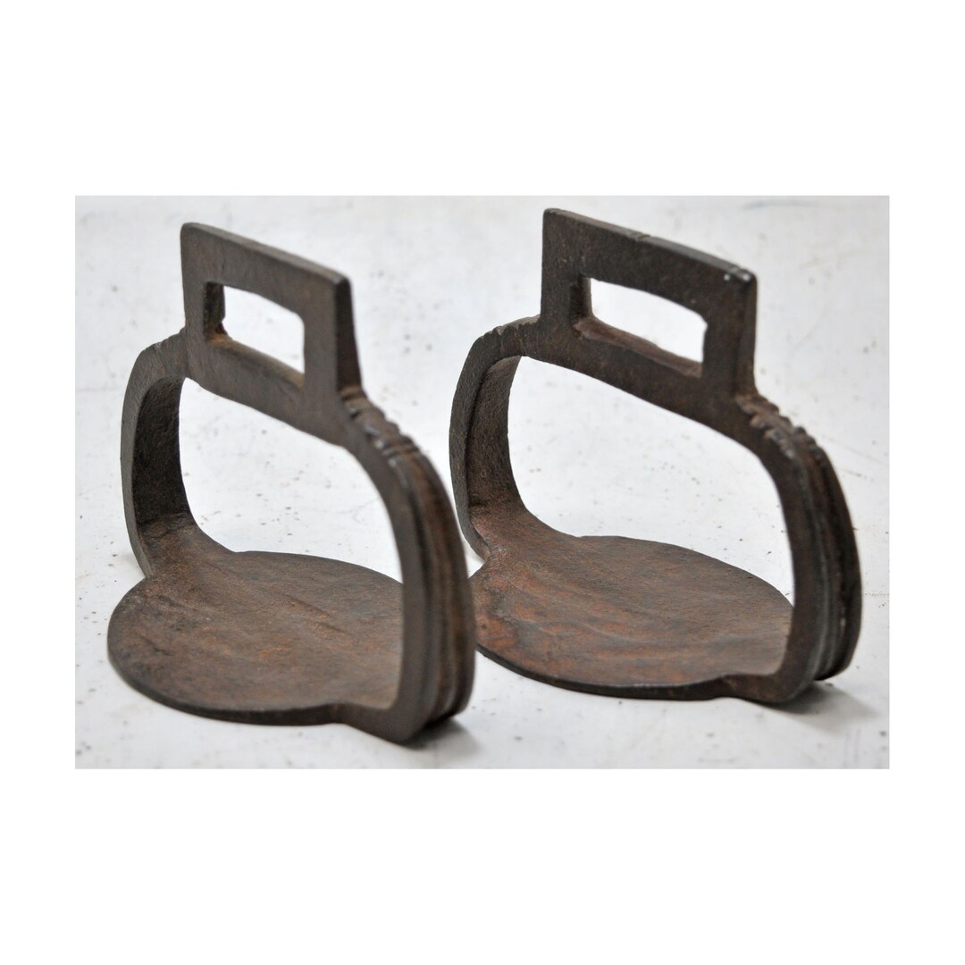 Buy Antique Iron Horse Saddle Stirrups Pair Original Old Hand Online in India Etsy