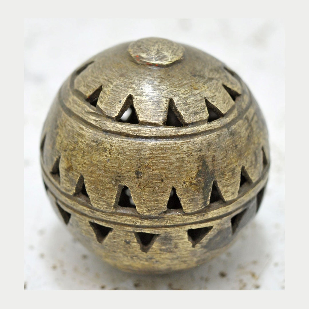 Antique Brass Round Rattle Toy Original Old Hand Crafted - Etsy