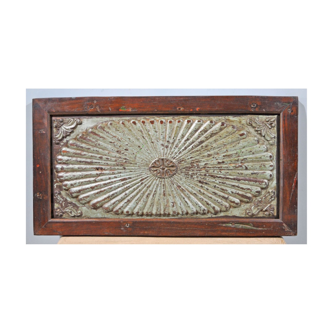 Antique Wooden Large Wall Décor Panel With Frame Original Old Fine ...