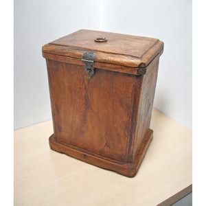 Vintage Wooden Storage Box Original Old Hand Crafted