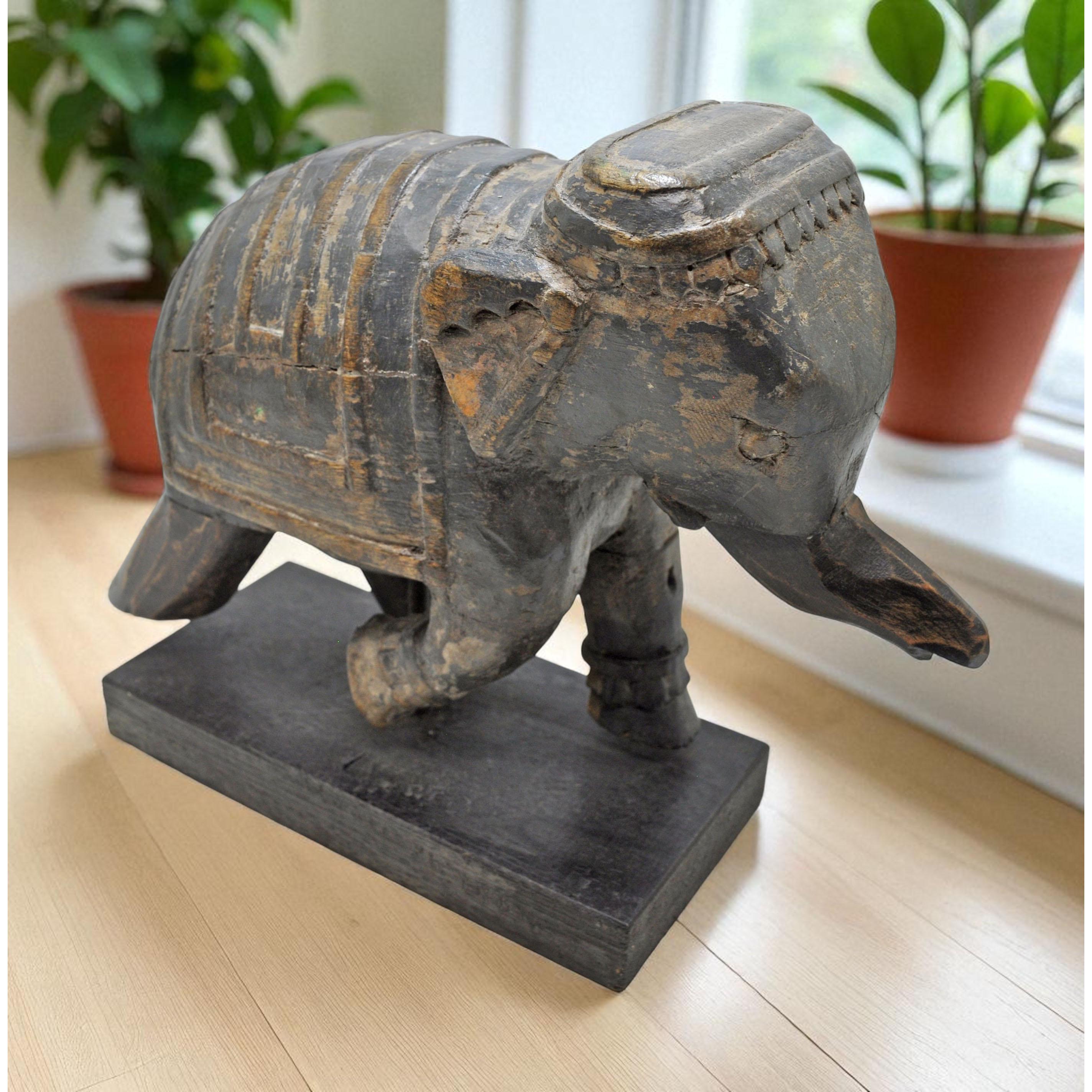 木製　象の置き物　昭和レトロ　ヴィンテージ　インテリア ヴィンテージ木製象の置物 オリジナルオールドハンドカービング - Etsy