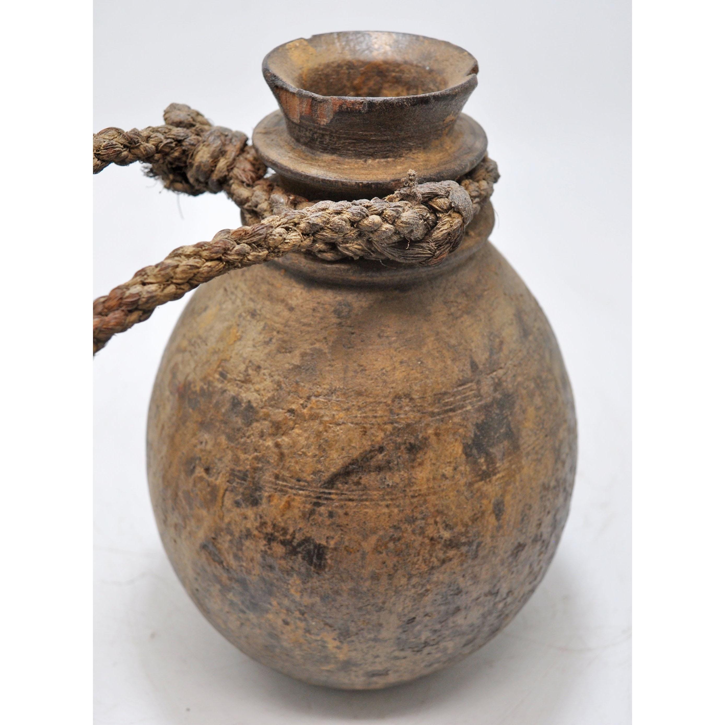 Antique Wooden Himalayan Water Drinking Pot Original Old Hand Carved