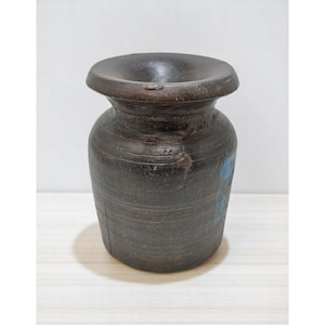 Antike hölzerne Wassertrink Lota Topf des Heiligen Mannes Original alte Handarbeit