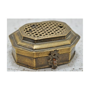 Antique Brass Betel Nuts Supari Box Original Old Hand Crafted