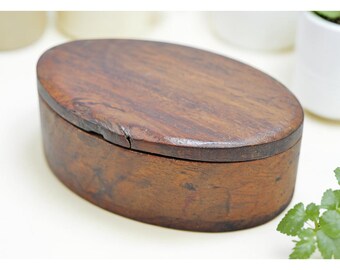 Vintage Wooden Small Kum Kum Powder Tika Box Original Old Hand Crafted