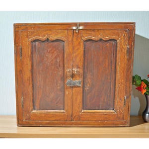 Antique Wooden Wall Décor Window Panel Original Old Hand Crafted