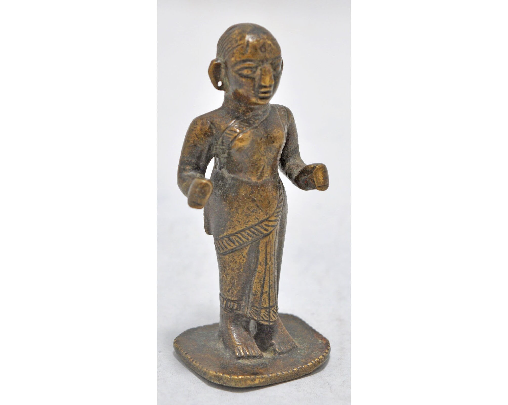 Antique Brass Lady Woman Figurine Original Old Hand Crafted Etsy