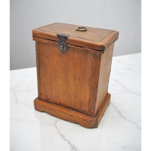 Vintage Wooden Storage Box Original Old Hand Crafted