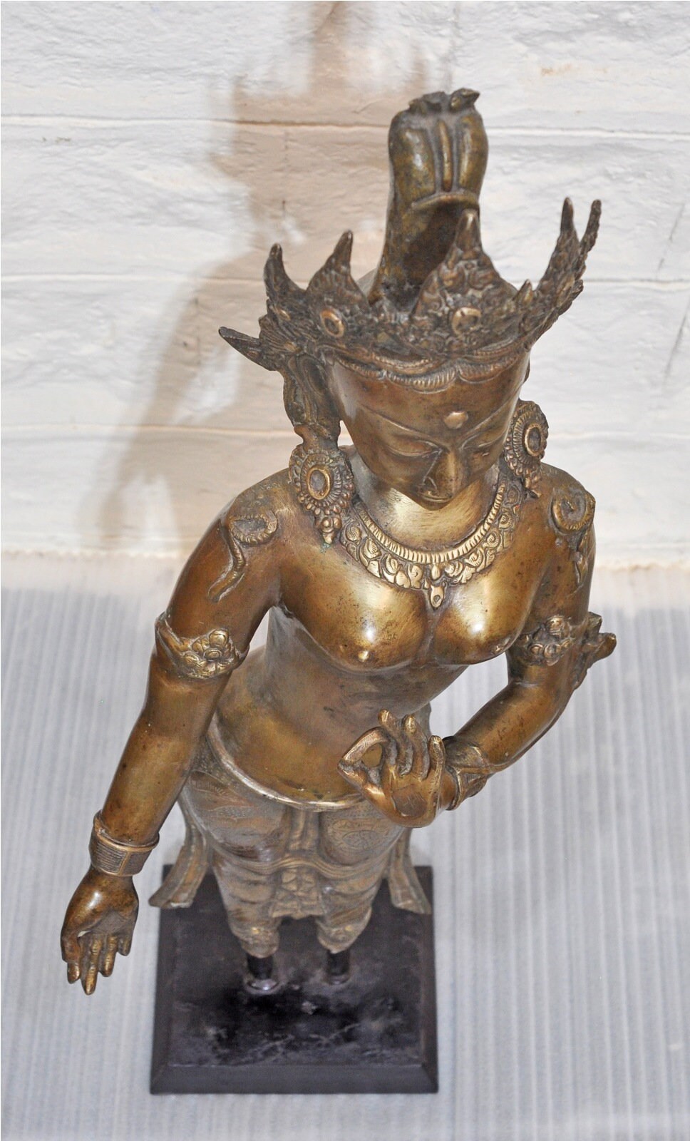 Antique Brass Lord Buddha Figurine Statue Large Size Original Etsy UK