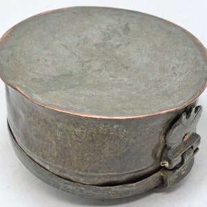 Antqiue Copper Round Chapati Bread Box Original Old Hand Crafted