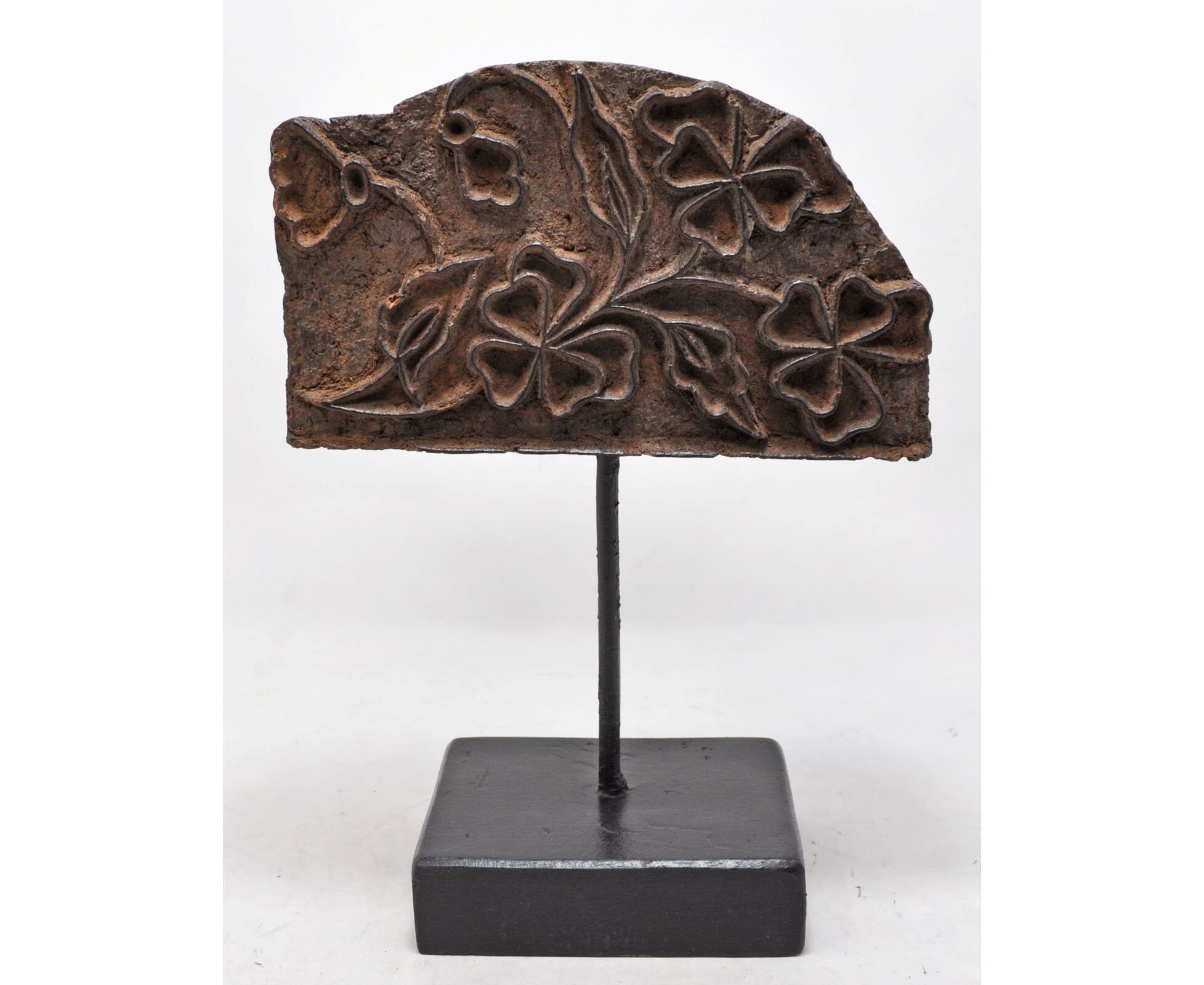 Antique Wooden Textile Printing Block Original Old Hand Carved Etsy UK