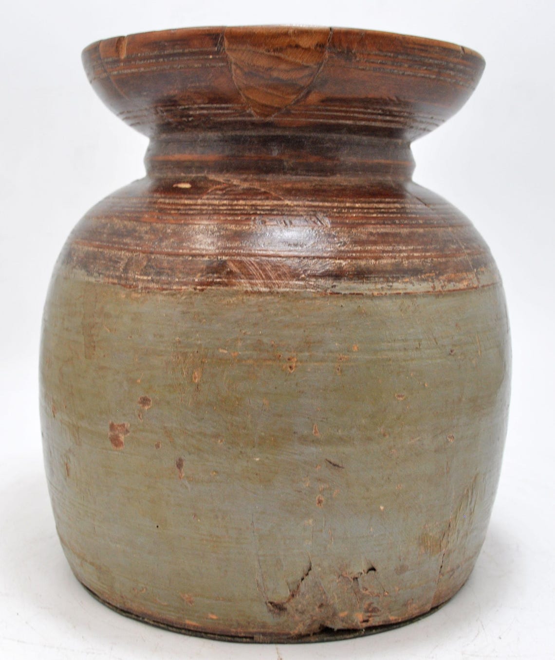 Matka In English Antique Wooden Himalayan Water Storage Matka Pot Original Old Hand ...