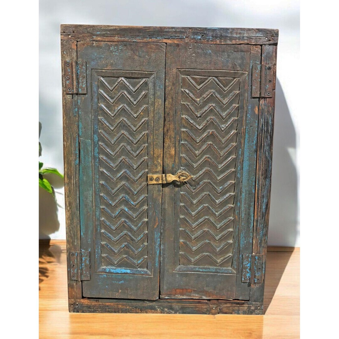 Antique Wooden Wall Décor Window Panel Frame Original Old Hand Crafted ...