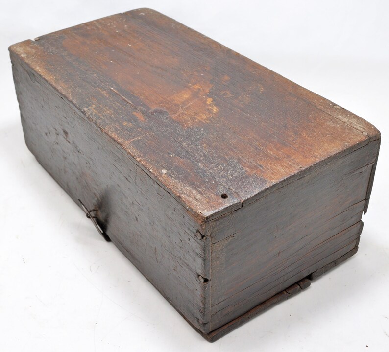 Antique Wooden Storage Chest Trunk Box Original Old Hand Etsy