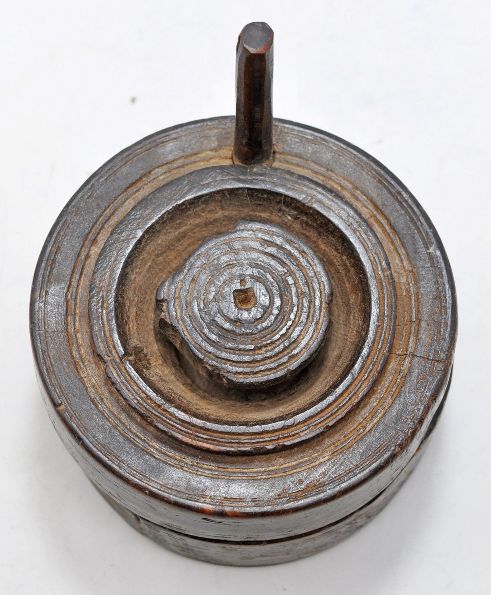 Antique Wooden Grain Grinder Toy Original Old Hand Carved Etsy