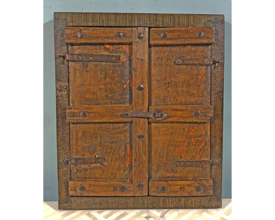 Antique Wooden Wall Décor Window Panel Original Old Fine Warm Rustic ...