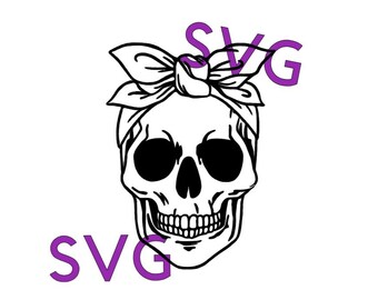 Download Skull With Bow Etsy