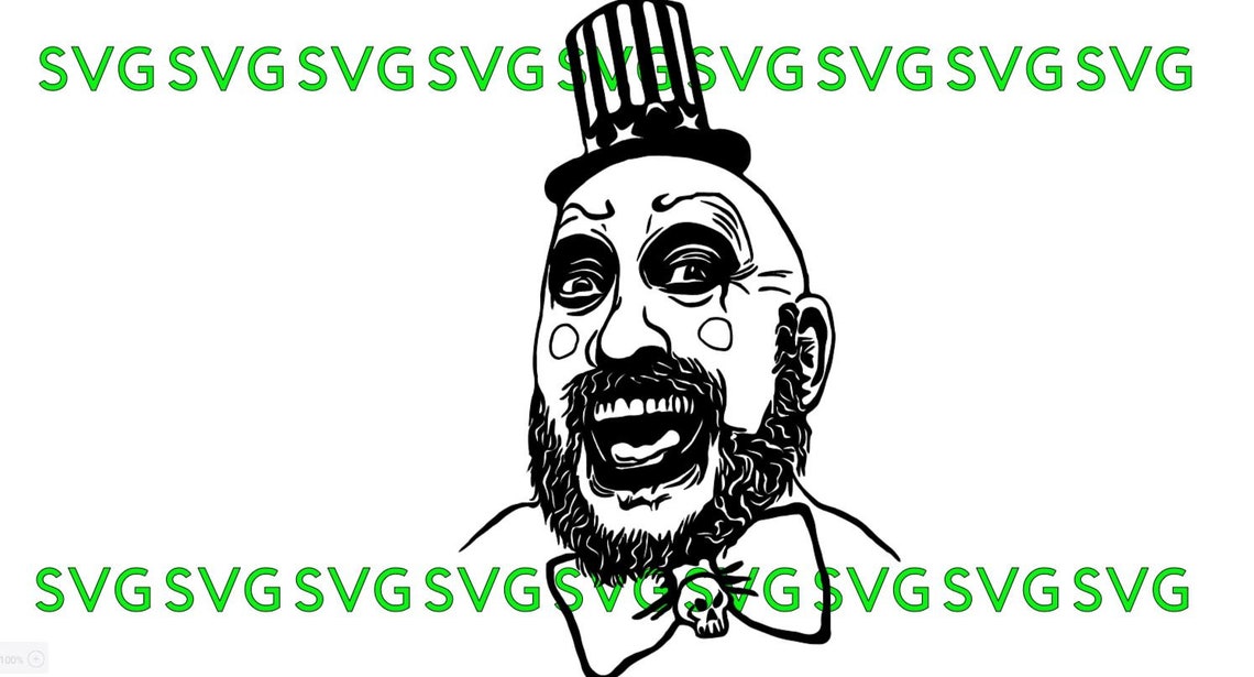 Captain Spaulding svg file Rob Zombie Horror movie svg file Etsy
