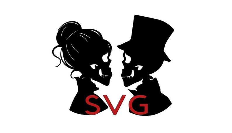 Download Halloween Wedding Lovers svg Skull couple svg Gothic ...