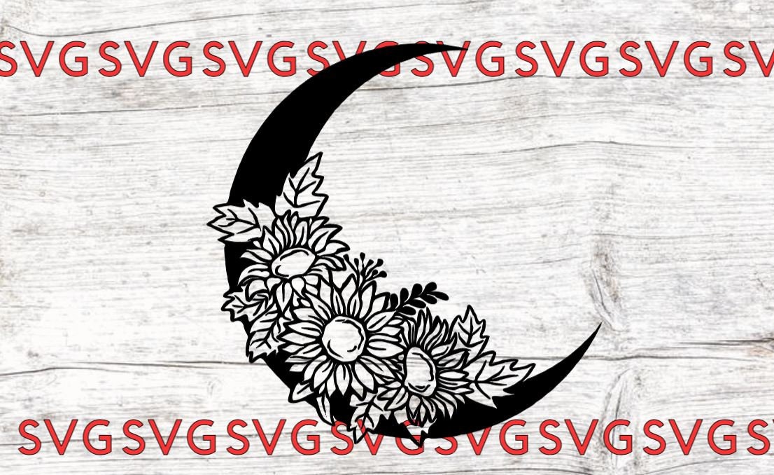 Download Witchy Flower Moon SVG Moon Phase svg file Gypsy and Boho ...