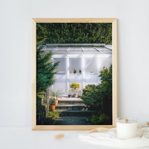 Greenhouse Front Print, Nature Aesthetic Greenhouse, Greenhouse Nature Vibes, Greenhouse Decor Print, Nature and Plants Print